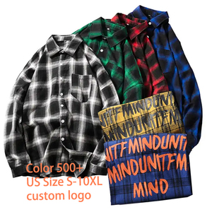 Forrado cálido familia botón Arriba ajustado cálido con capucha a cuadros acolchado forrado ligero botón abajo Casual Plaid franela camisas - Product Image 4