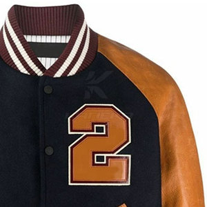 Lettermen Jacket Men's Classic Casual Eco-Friendly Breathable Stand Collar Front Logo Soft Warm Winter Outdoor Jacket - Product Image 6