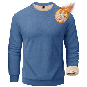 Luxe Premium 100% coton sweat à col rond Pima coton Sherpa doublure doux respirant vêtements personnalisés Technique brodée - Product Image 2