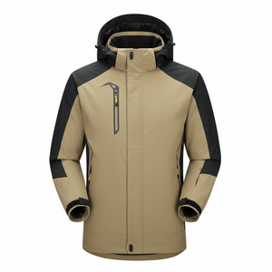 Parka softshell d'hiver élégant et personnalisable pour homme, prix de gros, design bicolore pour temps froid, coupe-vent, vestes softshell - Product Image 1