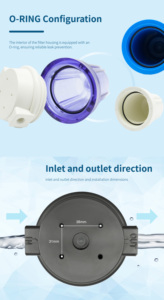 Carcasa de filtro de ósmosis inversa manual para material plástico de agua doméstica - Product Image 3