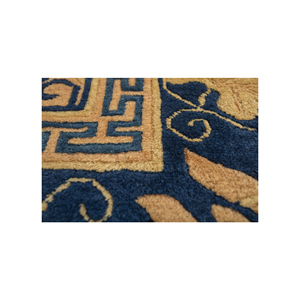Alfombras de Lana Anudadas a Mano Aalam, Diseño Geométrico Kilim Rojo y Naranja, Rectangulares de 9x12, para Entrada del Hogar, Paem-1482 - Product Image 3