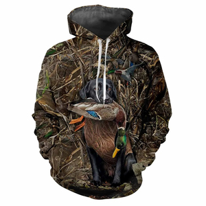 Sudadera con capucha de pesca de camuflaje de caza de pato personalizada ropa de caza impermeable sudaderas con capucha de camuflaje transpirables y que absorben la humedad - Product Image 1