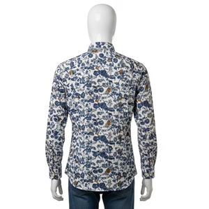 Men's Long Sleeve Broadcloth <b>Shirt</b> Cotton Polyester Blend Anti Wrinkle Silicone Print Casual Business Office Wear Top - Product Image 5