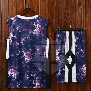 Uniformes de baloncesto de ropa deportiva de último diseño Uniforme de baloncesto de color sólido de impresión personalizada - Product Image 4