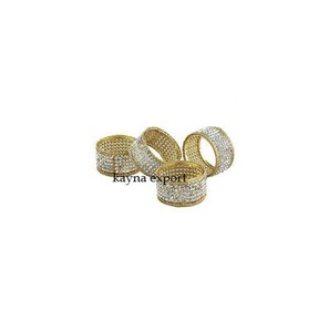 Anneau de serviette en métal martelé au design carré moderne, robuste, best-seller pour la maison et les fêtes, commandes en gros - Product Image 5