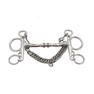 Bocado de equitación tipo Pelham de alta calidad con rodillos de cobre para un contacto suave y un control equilibrado - Product Image 2