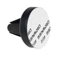 Support magnétique noir pour téléphone portable, à fixer sur grille d'aération ou tableau de bord, avec diamètre de tête de 35 mm