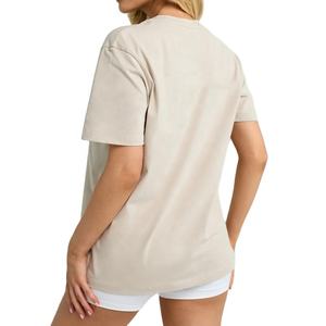 T-shirts pour femmes grandes tailles, en spandex brodé, 3D Dobby, coupe ajustée, col rond, manches courtes, sexy, printemps, sur mesure, en gros, 180g - Product Image 6