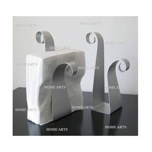 Juego de 2 soportes de papel tisú de hierro y madera con soporte para palillos de dientes Soporte para pañuelos de la mejor calidad de Home Arts - Product Image 6