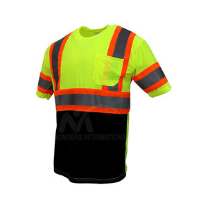 T-shirts pour hommes en polyester de haute qualité et élégants, respirants, certifiés CE, vêtements de travail haute visibilité, fabriqués au Pakistan MONGERS - Product Image 1