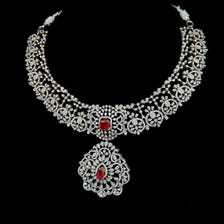 17CT Diamond Ruby Bridal <b>Necklace</b>, Indian Wedding Jewelry, Luxury Kundan Polki Style <b>Statement</b> <b>Necklace</b>, Heirloom Bridal Set - Product Image 4