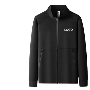 Winter Formal Stand-up Collar <b>Colour</b> Blocking Men's Windbreaker Softshell Jacket with Zipper Closure and Custom Logo - Product Image 1