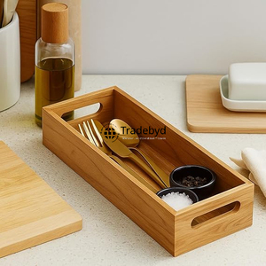 Bandeja de madera de lujo Tradebyd, bandeja decorativa hecha a mano para servir té, café, aperitivos, fiesta de boda y elegante - Product Image 2