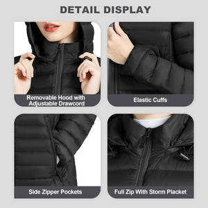 Manteau bouffant respirant pour femme en polyester coupe-vent et confortable - Product Image 5