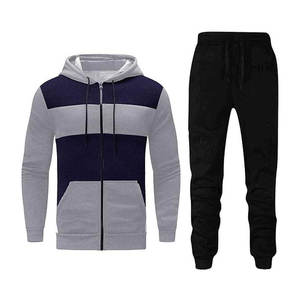 Conjunto Deportivo con Capucha para Hombre, Diseño Moderno, 100% Algodón, con Cierre, para Gimnasio, Entrenamiento, Estilo Urbano - Product Image 1