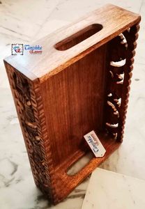 Plateaux de rangement de haute qualité décor moderne personnalisé extérieur luxe écologique brun Rectangle service plateau en bois article cadeau - Product Image 5