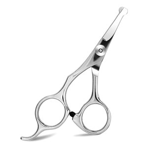 Tijeras Profesionales para Recortar el Vello de la Nariz y las Orejas, Tijeras de Acero Inoxidable para un Recorte Seguro - Product Image 1
