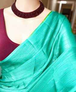 Sari de trabajo con piedra pesada de último diseño con blusa sin costuras, lavado a máquina multicolor, limpieza en seco en Ropa Étnica - Product Image 6