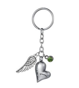 Grandma Engraving Love Heart Urn <b>Pendant</b> Stainless Steel Cremation Jewelry Key Ring <b>Ash</b> Memorial Keepsake Keychain Custom Size - Product Image 4