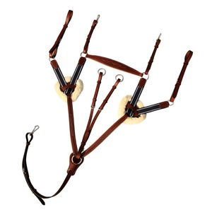 Placa de 5 puntos con accesorio para correr y relleno de piel, Color negro, cuero, azul marino, líneas elásticas y blancas - Product Image 1