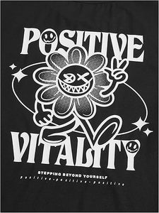 เสื้อยืดผู้ชายลายกราฟิกแบบวินเทจ สไตล์ย้อมสีเอซิด ทรงโอเวอร์ไซส์ พร้อมงานพิมพ์ซิลค์สกรีน - Product Image 4