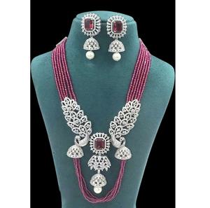 Conjunto de collar de Zirconia nupcial elegante de Zirconia de lujo Conjunto de collar de diamantes americanos de alta calidad - Product Image 5