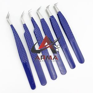 Pinzas profesionales de Extensión de pestañas con volumen de logotipo personalizado probadas a mano con punta puntiaguda de aislamiento de acero inoxidable sostenible - Product Image 6