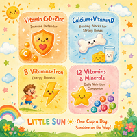 Comprimés effervescents multivitaminés et minéraux pour enfants OEM, supplément de calcium, de fer et de zinc