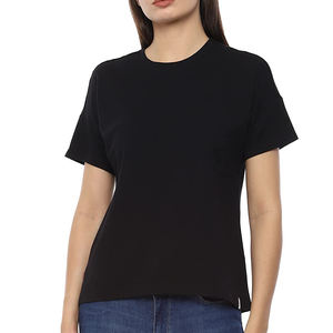 Camisetas clásicas de cuello redondo para hombre, de talla grande Camisa de algodón blanco liso de poliéster, venta al por mayor - Product Image 1