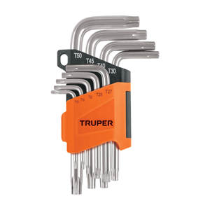 Set di chiavi Torx da 9 pezzi con organizer pieghevole, TRUPER - Product Image 1