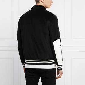 Chaqueta Universitaria de Béisbol para Hombre de Alta Calidad, Fabricada por OEM, con Bordado Personalizado, Mangas de Cuero, Chaqueta Cortavientos - Product Image 6