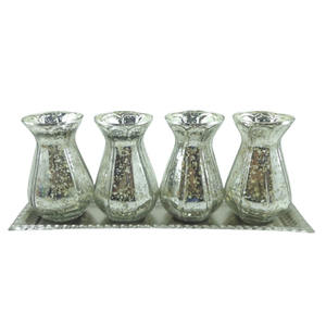 Ensemble de 4 plateaux perforés pour bougies votives en nickel argenté antique, décoration pour la maison, le bureau, les restaurants, les hôtels, décoration intérieure - Product Image 6