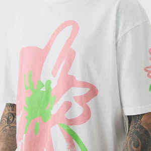 Camiseta holgada de gran tamaño para hombre, servicio OEM, logotipo impreso, 100% algodón, ropa informal de talla grande para hombre, camiseta - Product Image 4