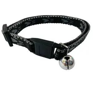 Sangle Jacquard réfléchissante pour chat personnalisée 10mm Collier en nylon Accessoires pour animaux de compagnie - Product Image 2