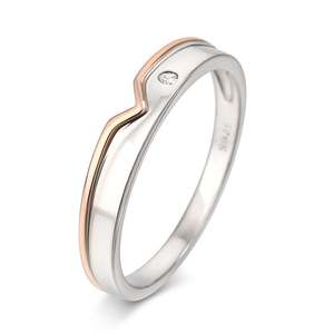 แหวนเพชรผู้ชายเงินแท้รูปหัวใจสองสี Jeulia - Product Image 2
