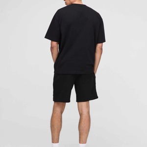 Vêtements d'été décontractés pour hommes Ensemble 2 pièces T-shirt à manches courtes personnalisé Short au genou à motif uni Bas actifs Vente en gros - Product Image 3