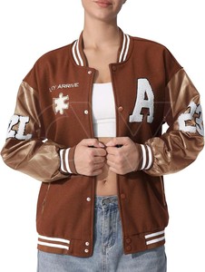 แจ็คเก็ตเบสบอลหนังแท้แบบกำหนดเองสำหรับผู้ชาย พร้อมดีไซน์สำเร็จรูป กันลม สีและโลโก้แบบกำหนดเอง พร้อมสำหรับฤดูหนาว - Product Image 2