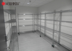 Almacenamiento de almacén de <span class=keywords><strong>metal</strong></span> Estantería de supermercado de servicio pesado Estante de exhibición Estante de alambre de 4 niveles - Product Image 3