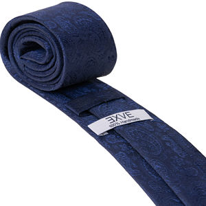 Cravate de luxe pour homme en microfibre de 3 pouces, couleur unie, durable, de haute qualité, avec logo personnalisé, emballée, cadeau élégant - Product Image 6