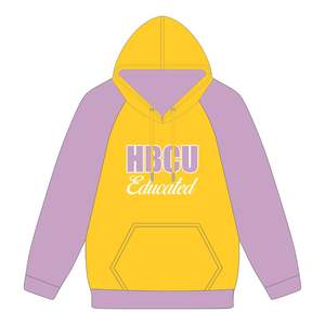Hbcu เสื้อฮู้ดแขนแร็กแลนสีทองมีฮู้ดปักโลโก้ได้ตามต้องการสไตล์กรีก sority Divine - Product Image 1
