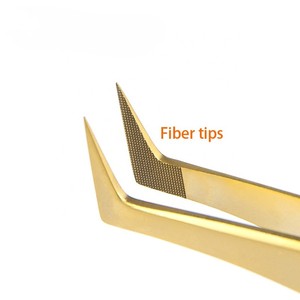 Vendeur chaud soins de beauté pince à cils plasma couleur or L botte Extension de cils pince à épiler séparation inclinée pince à cils - Product Image 1