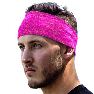 E Tronic Edge Running <b>Headbands</b> For <b>Men</b>, Pink 1 Pack - Product Image 1