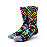 Chaussettes en tricot imprimées par sublimation pour équipes, clubs, écoles, avec logo personnalisé sur le bord, design hiver, jeunesse, écologiques, service OEM