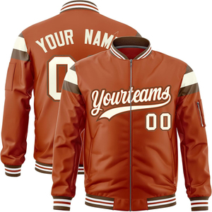 Veste universitaire personnalisée tissu satiné fermeture à glissière collège Letterman veste bombardier surdimensionnée style livraison directe pour hommes - Product Image 1