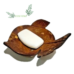 Soporte de bandeja de jabón con carcasa de coco Natural y sostenible, Logo láser de grabado gratis, diseño personalizado y tamaño de Eco2go - Product Image 5