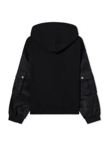 OMMiZ Hybrid Stamp Nylon Hoodie sérigraphie logo 2 poches mode sur les manches newlook good Hoodies - Product Image 3