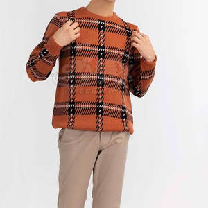 Street Style Blended Fabric <b>Sweater</b> Relaxed Fit Knit Pullover Trendy Fall Winter Top Custom Color <b>Men</b> <b>Sweater</b> - Product Image 5