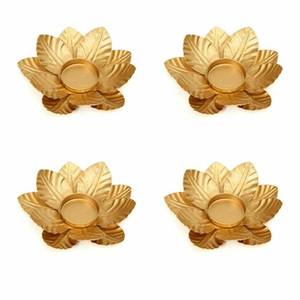 Porte-bougie en métal noir et or - Product Image 2