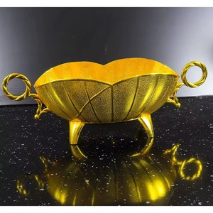 Usine directe de l'Inde meilleure qualité en métal poli fruits et noix snacks bol fantaisie personnalisé bol décoratif de table - Product Image 5